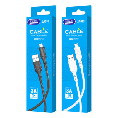 USB кабель Jokade JA010 Micro USB 3A/1м- білий