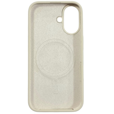 Накладка Velvet Ring with Magnetic для iPhone 16- кремовий Накладка Velvet Ring with Magnetic для iPhone 16- кремовий