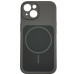 Накладка Velvet Ring with Magnetic Full Camera для iPhone 15- сірий