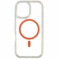 Накладка MagCore Clear with color Magnetic для iPhone 17- прозорий з помаранчевим
