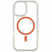 Накладка MagCore Clear with color Magnetic для iPhone 17- прозорий з помаранчевим