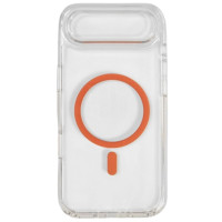 Накладка MagCore Clear with color Magnetic для iPhone 17 Air- прозорий з помаранчевим