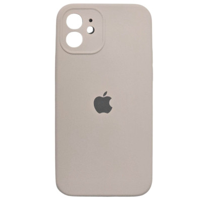 Накладка (з мікрофіброю) Silk Full Camera для iPhone 12- пастельно-рожевий