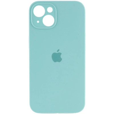 Накладка (з мікрофіброю) Silk Full Camera для iPhone 13- бірюзовий