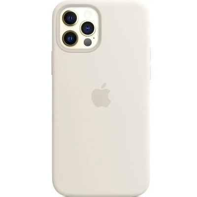 Накладка (з мікрофіброю) Silk Full Camera для iPhone 13 Pro Max- античний білий