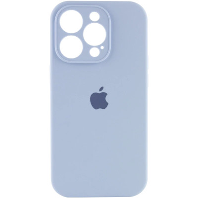 Накладка (з мікрофіброю) Silk Full Camera для iPhone 13 Pro Max-бузково блакитний
