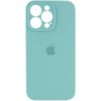 Накладка (з мікрофіброю) Silk Full Camera для iPhone 13 Pro Max- бірюзовий