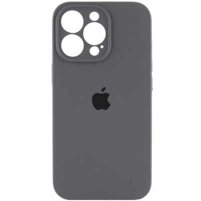 Накладка (з мікрофіброю) Silk Full Camera для iPhone 14 Pro- темно-сірий