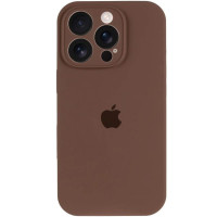 Накладка (з мікрофіброю) Silk Full Camera для iPhone 14 Pro- коричневий