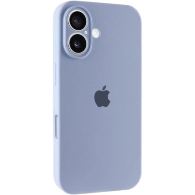 Накладка (з мікрофіброю) Silk Full Camera для iPhone 17- бузково блакитний 
