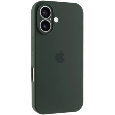 Накладка (з мікрофіброю) Silk Full Camera для iPhone 17- темно-зелений