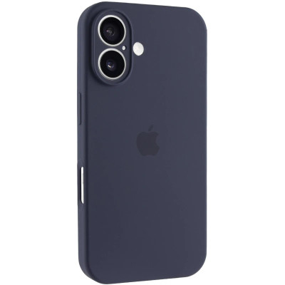 Накладка (з мікрофіброю) Silk Full Camera для iPhone 17- темно-синій