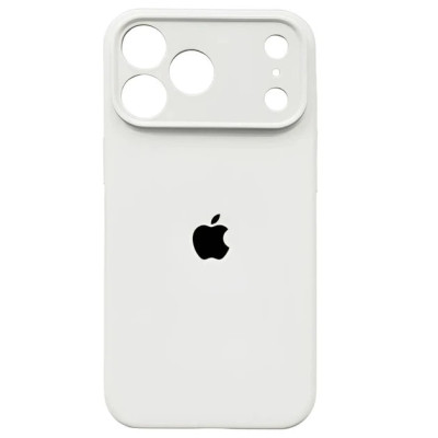 Накладка (з мікрофіброю) Silk Full Camera для iPhone 17 Pro- античний білий