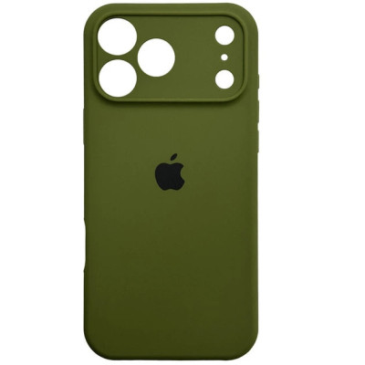 Накладка (з мікрофіброю) Silk Full Camera для iPhone 17 Pro- оливковий