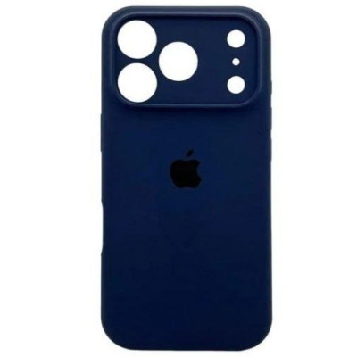 Накладка (з мікрофіброю) Silk Full Camera для iPhone 17 Pro- темно-синій