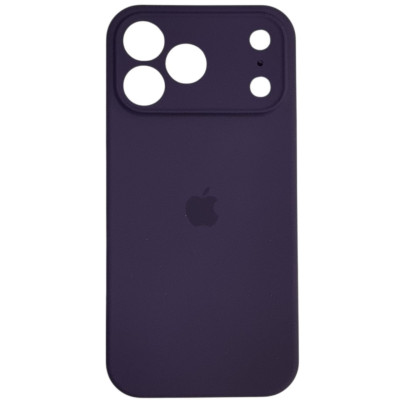 Накладка (з мікрофіброю) Silk Full Camera для iPhone 17 Pro Max- чорна бузина