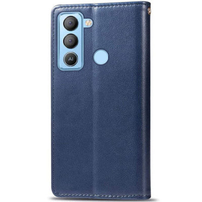Чохол-книжка GETMAN Gallant шкіряний для TECNO Pop 5 LTE- синій Чохол-книжка GETMAN Gallant шкіряний для TECNO Pop 5 LTE- синій