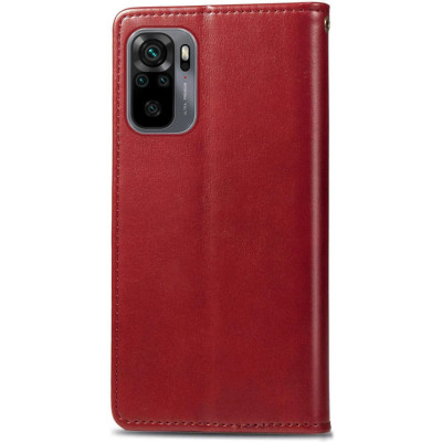 Чохол-книжка GETMAN Gallant шкіряний для Xiaomi Redmi Note 10 Pro / Note 10 Pro Max- червоний Чохол-книжка GETMAN Gallant шкіряний для Xiaomi Redmi Note 10 Pro / Note 10 Pro Max- червоний