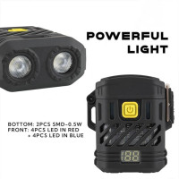 Ліхтарик multifunction D53-2LED, Li-Ion акумулятор, індикація заряду, запальничка, ЗП Type-C black