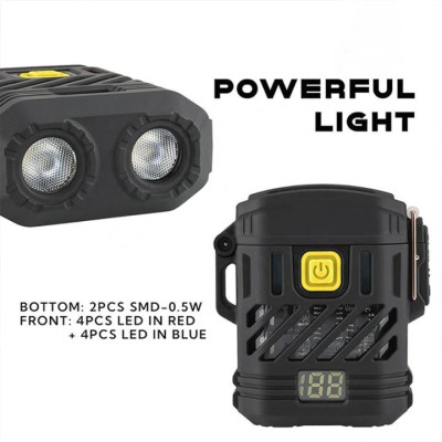Ліхтарик multifunction D53-2LED, Li-Ion акумулятор, індикація заряду, запальничка, ЗП Type-C black Ліхтарик multifunction D53-2LED, Li-Ion акумулятор, індикація заряду, запальничка, ЗП Type-C black