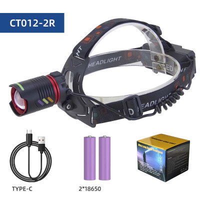 Ліхтарик налобний CT012-2R-TG, 2x18650