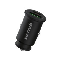 Автомобільний зарядний пристрій Senteo Q-02 USB-A+USB-C PD30W/QC3.0 18W (CE сертифікат)- чорний Автомобільний зарядний пристрій Senteo Q-02 USB-A+USB-C PD30W/QC3.0 18W (CE сертифікат)- чорний