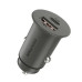 Автомобільний зарядний пристрій Senteo Q-06 PD/QC 63W (USB-A/18W+USB-C/45W) (CE сертифікат)- чорний