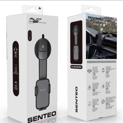 Holder (автотримач) Senteo SH-04 PILOT (кріплення на скло або панель)- чорний