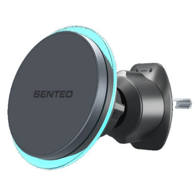 Holder (автотримач) Senteo RS1 Magnetic 15W з бездротовою зарядкою (кріплення у решітку)- сірий