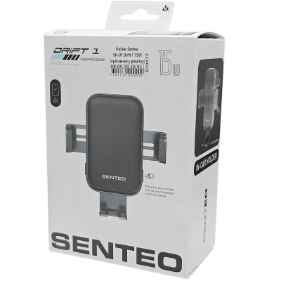 Holder (автотримач) Senteo SH-01 Drift 1 15W з бездротовою зарядкою (кріплення у решітку)- чорний Holder (автотримач) Senteo SH-01 Drift 1 15W з бездротовою зарядкою (кріплення у решітку)- чорний