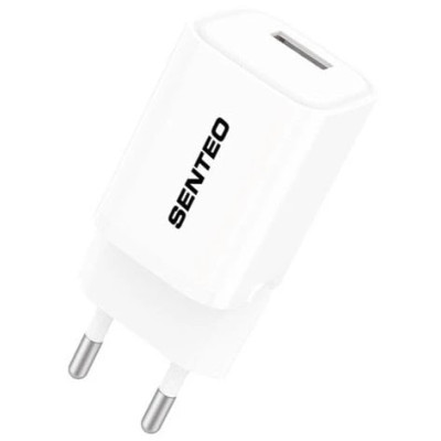 Мережевий зарядний пристрій Senteo S-01 (USB-A PD18W/QC3.0) version1 (CE сертифікат)- білий Мережевий зарядний пристрій Senteo S-01 (USB-A PD18W/QC3.0) version1 (CE сертифікат)- білий