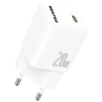 Мережевий зарядний пристрій Senteo S-02 (USB-C PD20W) version1 (CE сертифікат)- білий Мережевий зарядний пристрій Senteo S-02 (USB-C PD20W) version1 (CE сертифікат)- білий