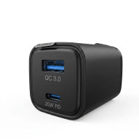 Мережевий зарядний пристрій Senteo S-03 (USB-C+USB-A PD20W/QC3.0/18W) version1 (CE сертифікат)- чорний Мережевий зарядний пристрій Senteo S-03 (USB-C+USB-A PD20W/QC3.0/18W) version1 (CE сертифікат)- чорний