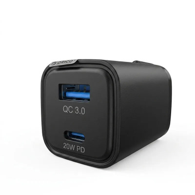 Мережевий зарядний пристрій Senteo S-03 (USB-C+USB-A PD20W/QC3.0/18W) version1 (CE сертифікат)- чорний Мережевий зарядний пристрій Senteo S-03 (USB-C+USB-A PD20W/QC3.0/18W) version1 (CE сертифікат)- чорний