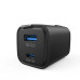 Мережевий зарядний пристрій Senteo S-03 (USB-C+USB-A PD20W/QC3.0/18W) version1 (CE сертифікат)- чорний