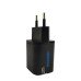 Мережевий зарядний пристрій Senteo S-03 (USB-C+USB-A PD20W/QC3.0/18W) version1 (CE сертифікат)- чорний