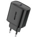 Мережевий зарядний пристрій Senteo T-03 (USB-C PD30W) version2 (CE сертифікат)- чорний