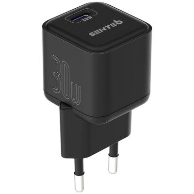 Мережевий зарядний пристрій Senteo Z-09 (USB-C PD30W) Gan Mini (CE сертифікат)- чорний