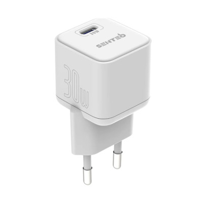 Мережевий зарядний пристрій Senteo Z-09 (USB-C PD30W) Gan Mini (CE сертифікат)- білий