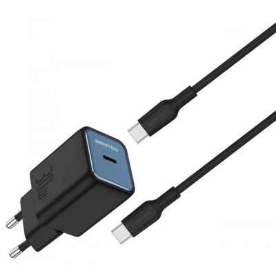 Мережевий зарядний пристрій Senteo Z-16c (USB-C PD30W) (CE сертифікат)+ кабель Type-C to Type-C- чорний