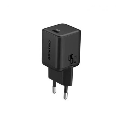 Мережевий зарядний пристрій Senteo Z-18 (USB-C 3A PD45W) Gan Mini (CE сертифікат)- чорний