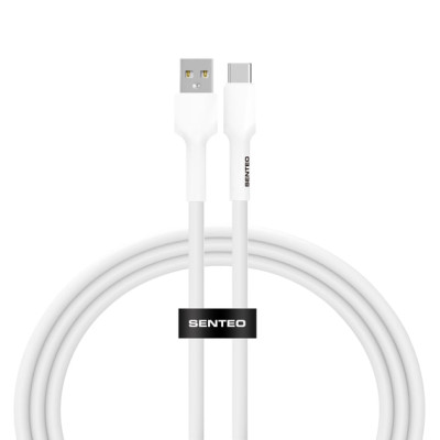 USB кабель Senteo SL-03 Silica Gel 3A Type-C 2м- білий USB кабель Senteo SL-03 Silica Gel 3A Type-C 2м- білий