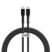 USB-C кабель Senteo SL-03 Silica Gel 60W Type-C to Type-C 1м- чорний