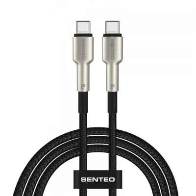 USB-C кабель Senteo SM-03 Iron Series 100W Type-C to Type-C 1м- чорний