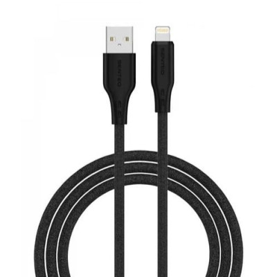 USB кабель Senteo SL-05 Foamed Silicone 2.4A Lightning 1м- чорний