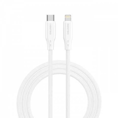 USB-C кабель Senteo SL-05 Foamed Silicone 30W Type-C to Lightning 1м- білий