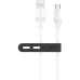 USB кабель Senteo SL-07 Skin Silicone 3A Type-C 1.2м- білий