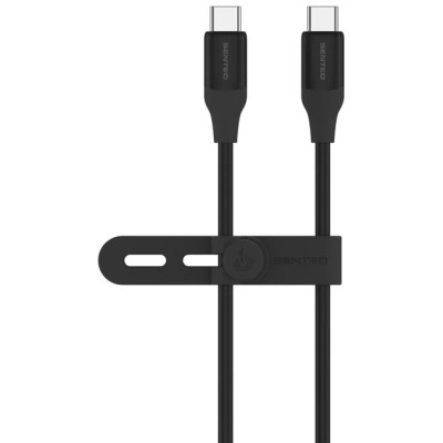 USB-C кабель Senteo SL-07 Skin Silicone 60W Type-C to Type-C 1.2м- чорний