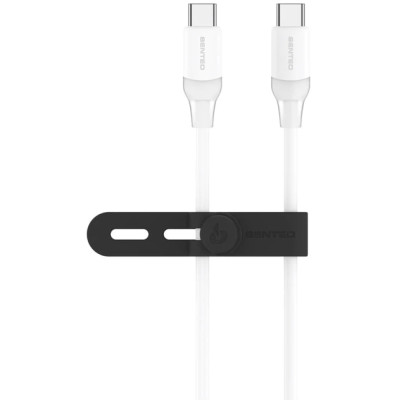 USB-C кабель Senteo SL-07 Skin Silicone 60W Type-C to Type-C 1.2м- білий