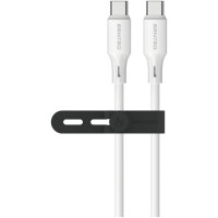 USB-C кабель Senteo SL-08 Nano Silicone 60W Type-C to Type-C 1м- білий